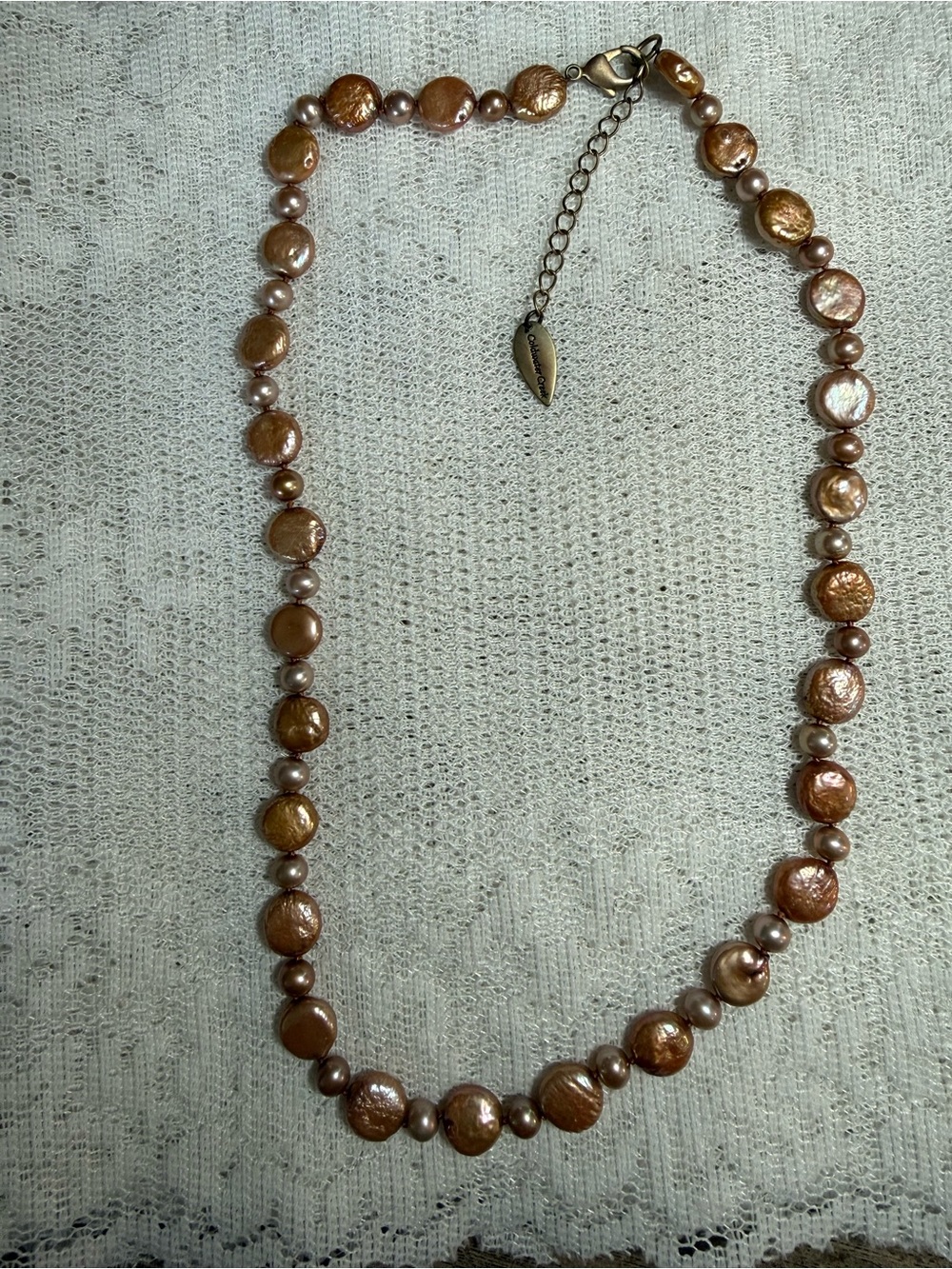 Gold Pearl Bead Necklace